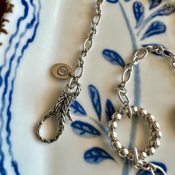 John Hardy Open Circle Stationed Long Chain Necklace in Sterling Silver - Picture 11 of 15